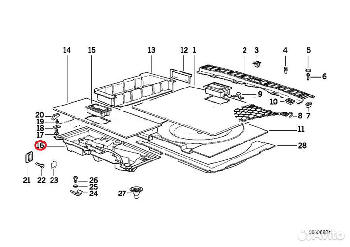 Площадка под домкрат BMW E34 универсал