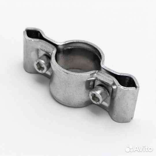 Соединитель трубы d25мм и двух сеток, хром