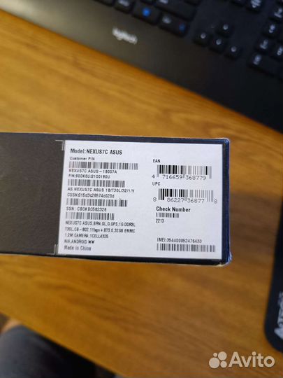 Планшет asus nexus 7 32GB 3G wifi