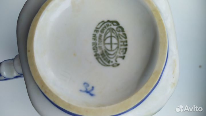 Гжель СССР Бокал Чашка Кружка