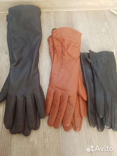 Перчатки кожаные