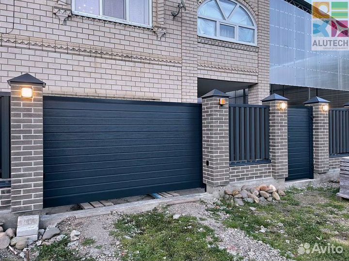 Откатные раздвижные ворота под ключ