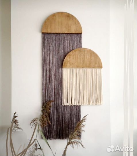 Панно из пряжи, декор из нитей