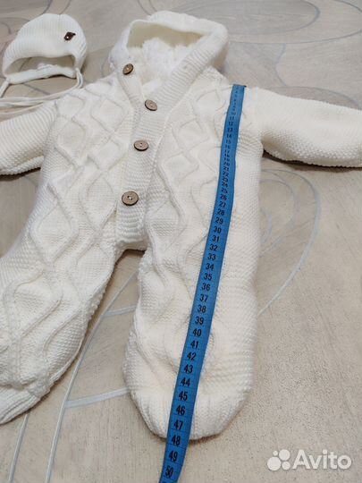 Комбинезон для новорожденных, плюс шапочка. Новое