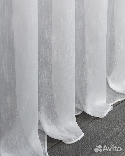 Тюль селена айвори готовый на окна пошив
