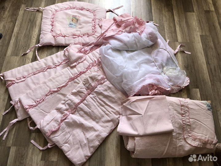 Балдахин с креплением, комплект для кроватки