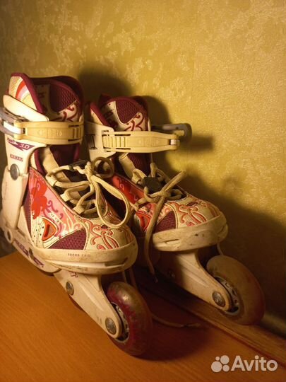 Роликовые коньки раздвижные р30-35 для девочки