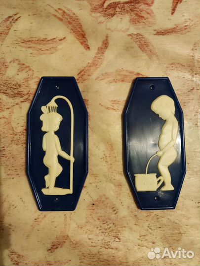 Таблички на ванную и туалет СССР