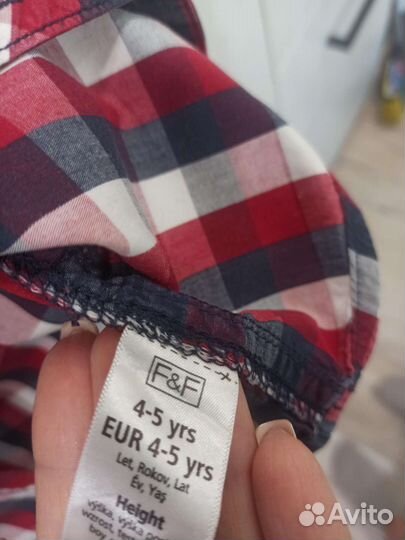 Рубашка с коротким рукавом 104-110 см 4-5 лет