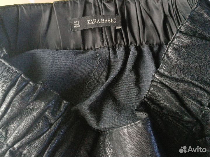 Юбка zara искусственная кожа