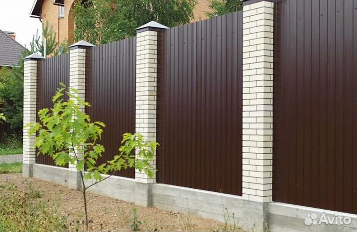 Забор из профлиста с гарантией под ключ