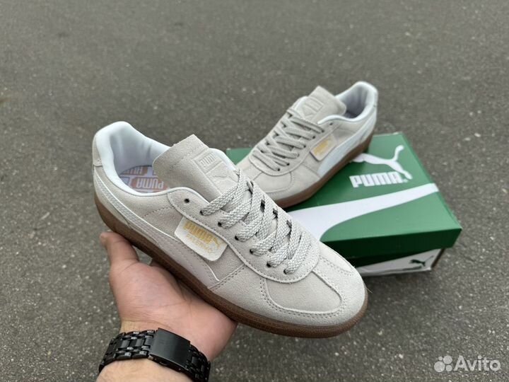 Кроссовки Puma palermo Leather серые