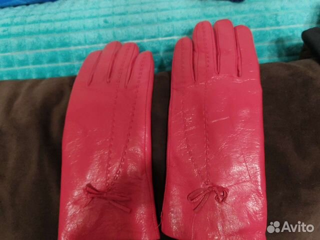 Перчатки женские кожаные размер 7