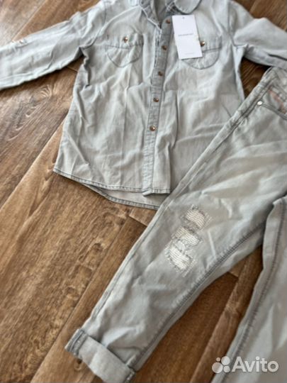 Джинсовая рубашка и джинсы фирмы reserved