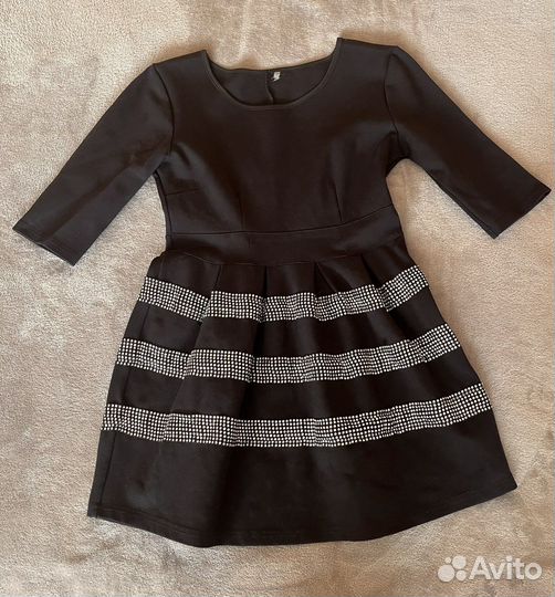 Черное женское платье 42