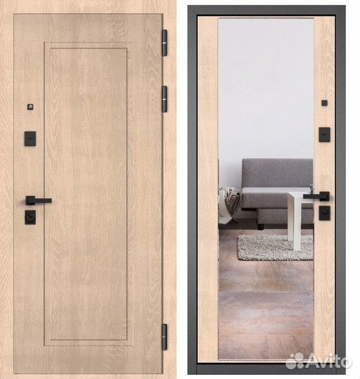 Железная дверь с зеркалом