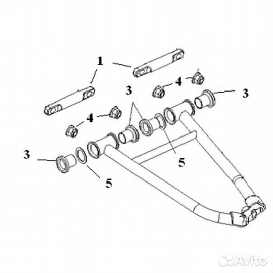 Ком- втулок верх/рычагов Polaris 600/800 RMK