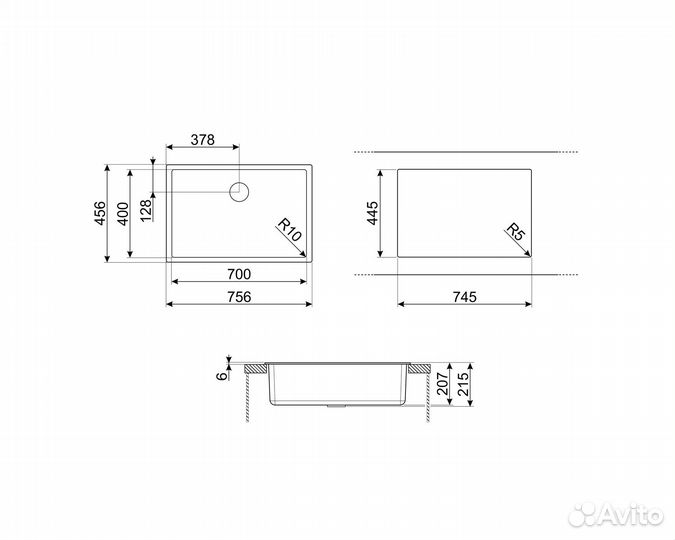 Мойка Smeg VZP76N