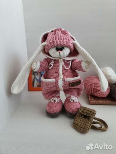 Заяц Тильда, вязаные игрушки ручной работы