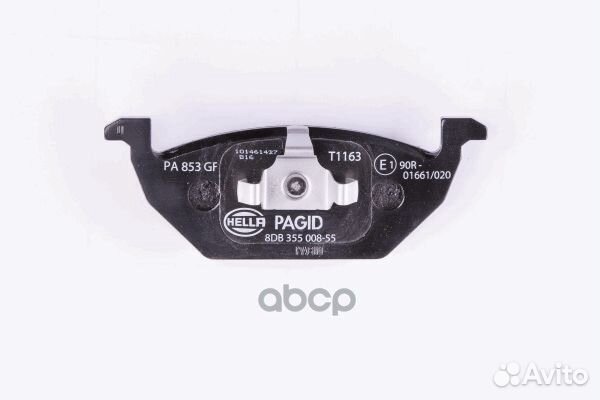 Колодки тормозные дисковые 8DB355008-551 hella