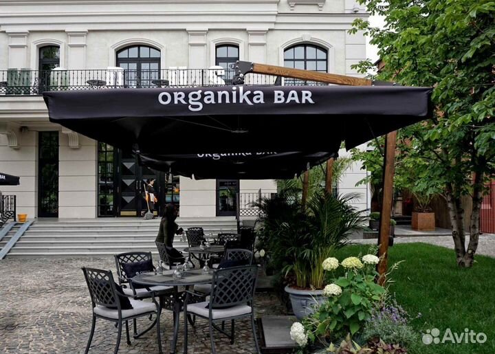 Зонт для уличного кафе и ресторана боковой