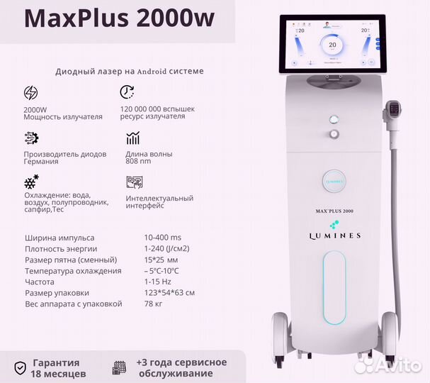 Диодный лазер Лю-Минес Max’Plus 2000в