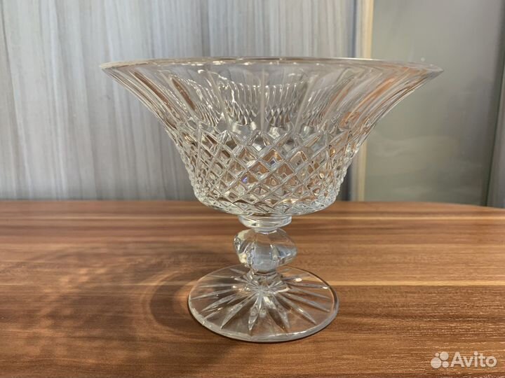 Ваза для фруктов цветное стекло СССР