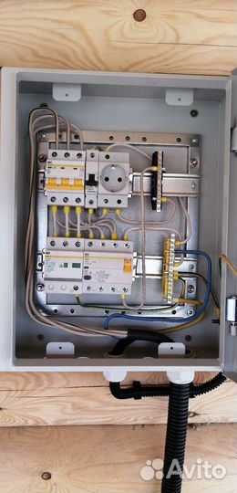 Трубостойка, заземление, электрический щиток