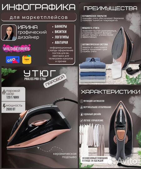 Графический дизайнер.Инфографика для маркетплейсов