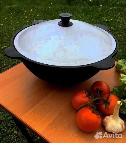 Казан чугунный настоящий 10л узбекистан