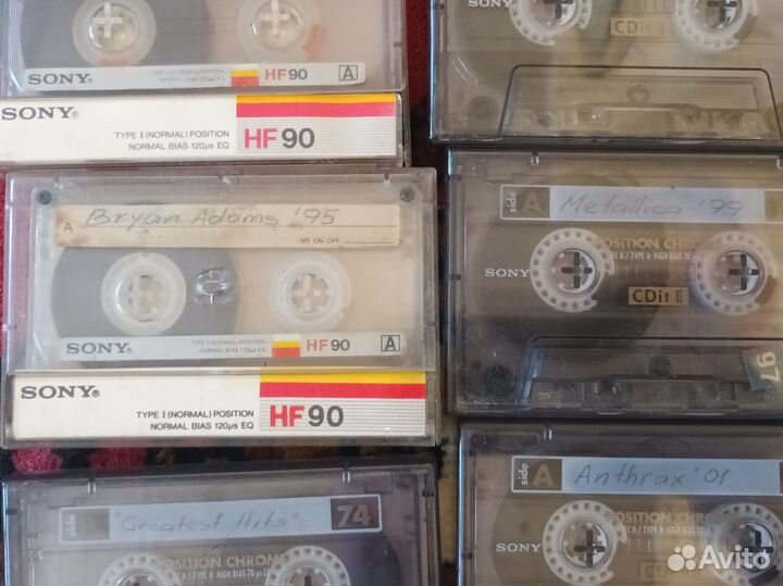 Аудиокассеты sony 90мин., хром