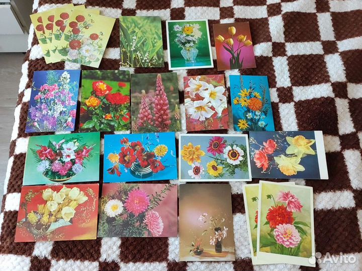 Почтовые открытки, цветы