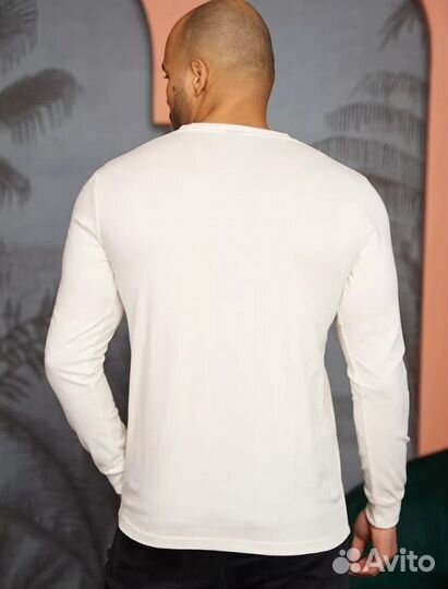Лонгслив с длинным рукавом хлопок