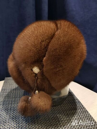 Берет женский норковый Шапка