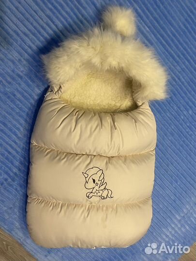 Конверт зимний на выписку для девочки