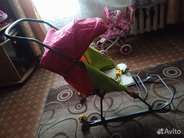 Детские санки коляска