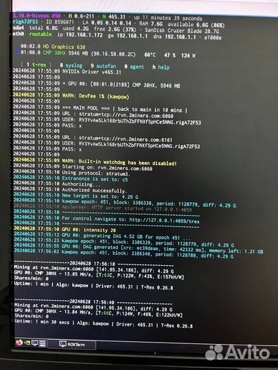 Видеокарта Gainward Cmp 30hx