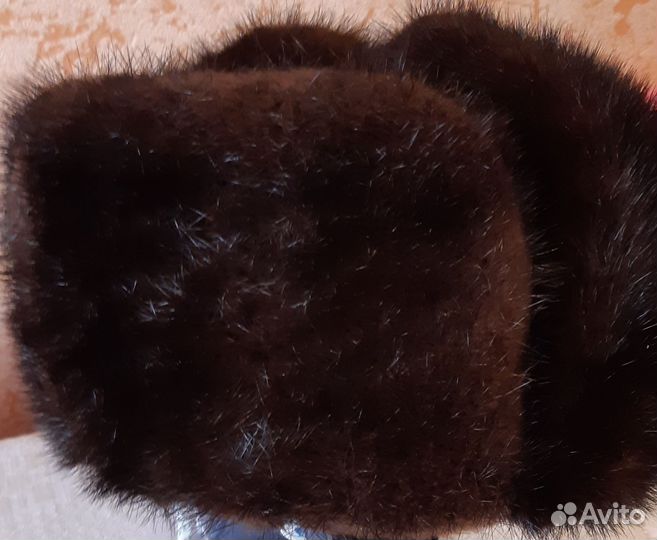Норковая шапка мужская ушанка