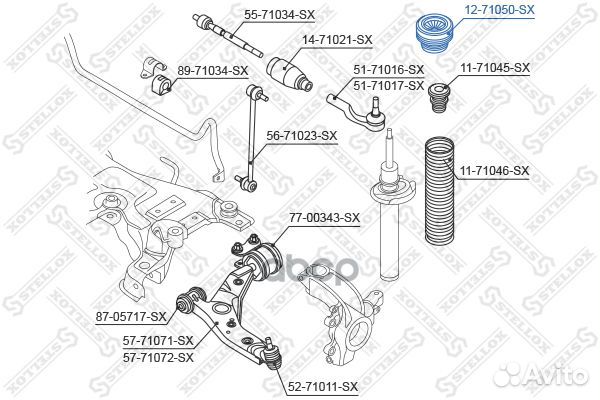 12-71050-SX опора амортизатора переднего Mazda