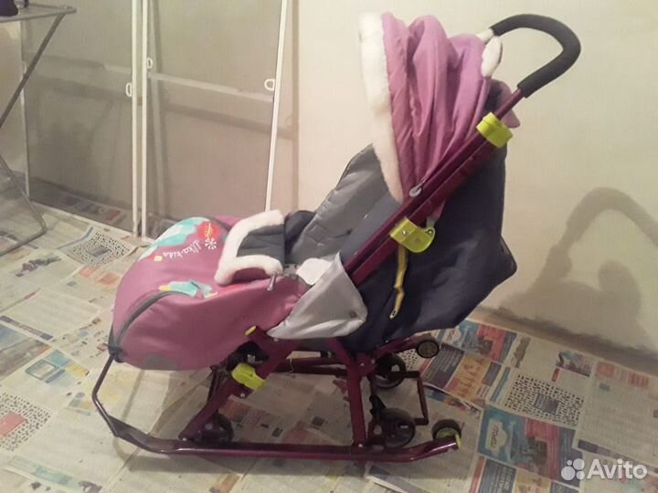 Сани коляска детские ника