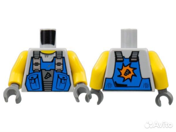 Деталь Lego 973pb0536c01 Light Bluish Gray U