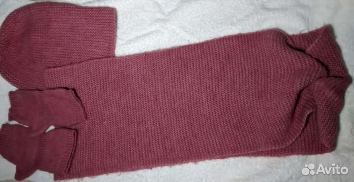 Комплект: шапка, шарф, митенки