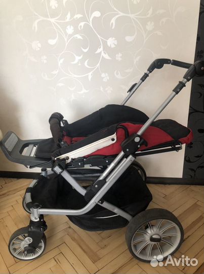 Коляска 2 в 1 teutonia с маскитным чехлом, чехлом