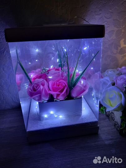 Мыльные розы с подсветкой