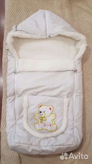 Конверт зимний на овчине новый