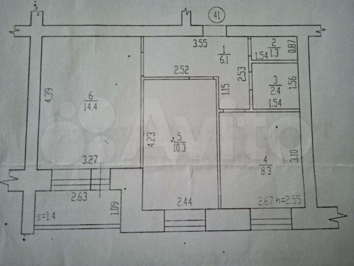 2-к. квартира, 43 м², 4/5 эт.