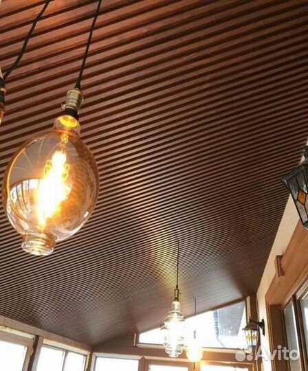 Реечные фасады из дпк