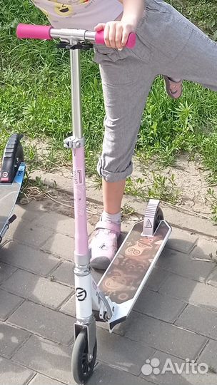 Самокат oxelo MID 1 детский бело-розовый