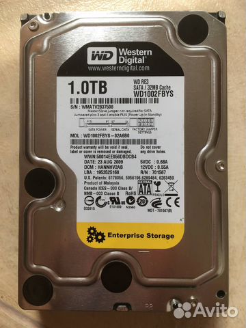 Жесткий диск HDD Western Digital RE3 1 Tb WD