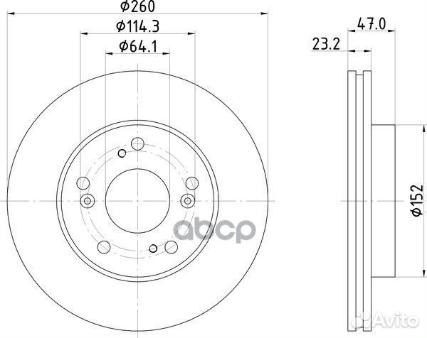Диск тормозной перед ND8053K nisshinbo